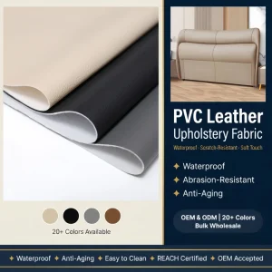Large Order Comfortable Anti Yellowing Fine Texture Strong Backing Embroidery PVC Leather Decorative