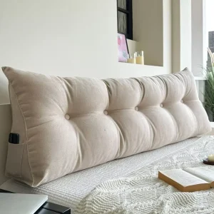 Large Pillow Pad Triangular Pillow Headboard Wedge shaped Backrest Pillow for Rest and Reading Pillow Headboard Wedge