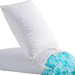Large Pillow for Backrest and Side Sleep Adjustable Cooling Pillow Large Chopped Memory Foam Bed Pillow