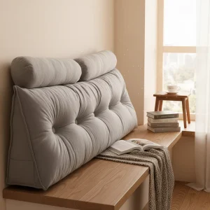 Large Rectangle Back Luxury Reading Pillow Thickened Bed Rest Headboard Reading Support Wedge Pillow Washable