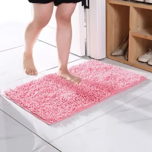 Large Size Chenille Bathroom Mat Bath Carpest Bathtub Bed Side Feet Pad Toilet Floor Rugs Kitchen Doormat Non-slip Solid Color