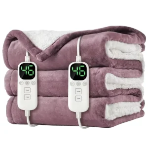 Large Size Electric Heated Blanket Queen King Size Soft Fleece Throw Blanket Fast Heating Controller Winter Sleeping Blanket