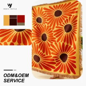 Large Size Jacquard Woven Tapestry Polyester Cotton Wall Background Cloth