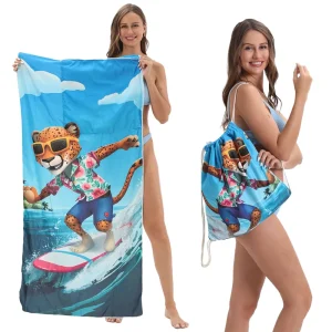 Large Size Luxury Floral Pattern Microfiber Beach Towel Sand Free Custom Print Small MOQ