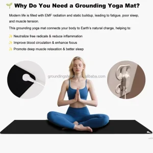 Large Universal Therapy Mat Grounding Earthing Pad for Bed Exercise Mats for Sleep Pain Relief