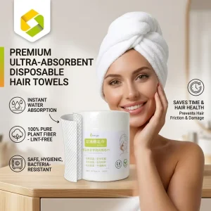 Large sized Disposable Hair drying Towels 100% Viscose Biodegradable Non woven Fabric Salon Towels