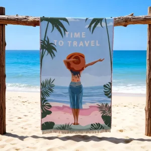 Large-sized Sand-Free Beach Towel for Beach Swimming and Sun Protection Quick-Dry Antimicrobial Eco-Friendly