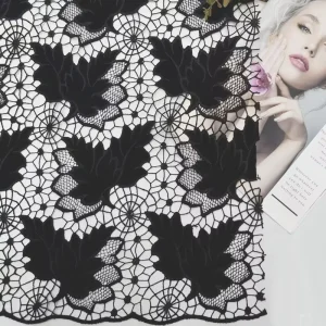 Laser Lace Velvet Fabric for Wedding Dresses with Embroidery Accessories