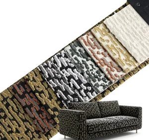 Last Design Intricate Jacquard Patterns Chenille Yarn Dyed Heavyweight Luxury Fabric for Luxury Sofa Sets