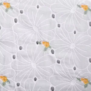 Latest Design Cotton Embroidery Dubai Floral Fabric
