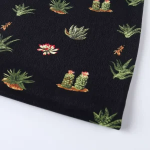 Latest Design Viscose Rayon Black Italian Crepe Fabric Printing Custom for Trousers