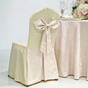 Latest Jacquard Spandex Chair Covers & Sash for Wedding Beach Banquet Hotel Events