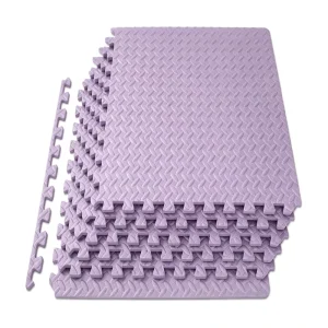 Lavender Purple Home Workout EVA Gym Mat Soft Custom Color Custom Size Puzzle Mats Interlocking Gym Flooring