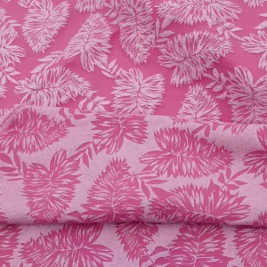 Leaf Pattern Woven Jacquard Fabric for Dresses Ethnic Style Apparel and Lolita Wear