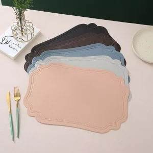 Leather Placemat Dining Mats Kitchen Wedding Hotels Instagram style Sense Ceremony Chinese style Vintage Heat resistant