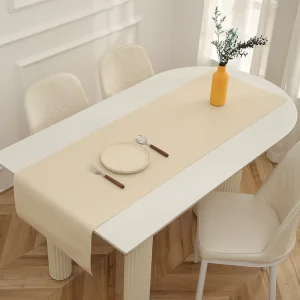 Leather Table Runner Desk Mat for Spring Home Decor Dining Table Wedding Party Banquet Hotel