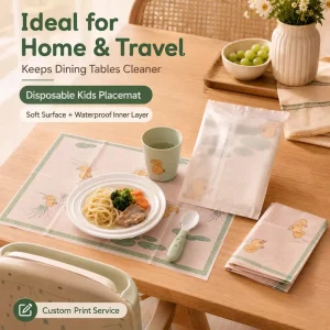 Length Customizable Superior Grade Premium Custom Printed Disposable Kids Placemat 40cm Wide OEM Factory Direct Custom Box China