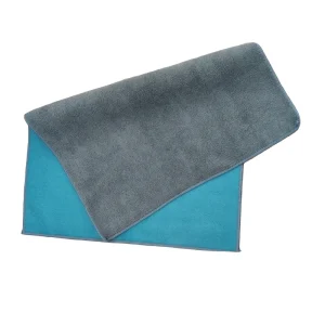 Lewell Double sided Coral Fleece Suede Composite Car Towel Thick Super Absorbent Washable Stripes for Car Maintenance