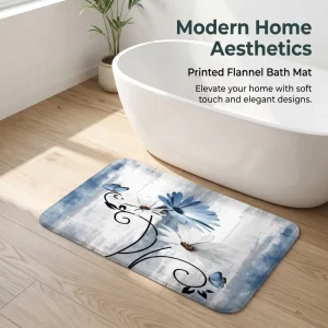 LiYe Luxury Novelty Eco Friendly Polyester Bath Mat Non Slip Quick Dry Absorbent Machine Washable Home Hotel Use