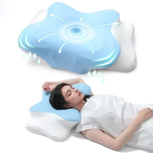 Lianda Custom Pillows with Logo Orthopedic Memory Foam Pillow Cervical Ergonomic Neck Support Side Sleeping Pillow for Bed