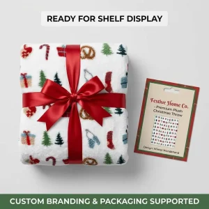 License Blanket Flannel Ribbed Printed Throw 220 GSM FAMA GRS BSCI MOQ 1000 Sample Global Shipping