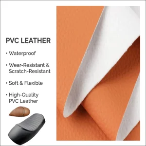 Lifetime Guarantee Faux PVC Leather Scratch Resistant for Motorcycles Seat Handbag