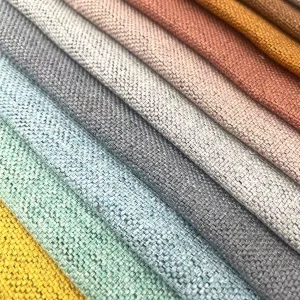 Light Blue Breathable Dobby Weft Jacquard Yarn Dyed Waterproof PE Coated Faux Linen Look Upholstery Home Textiles Bag