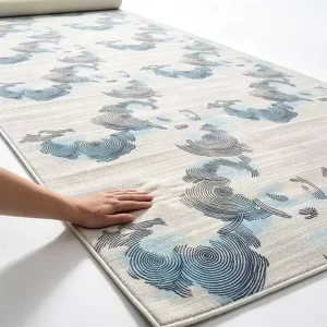 Light Blue Grey Water Ripple Commercial Carpet for Hotel Lobby Resort Projects Alfombras Para Sala Y Comedor Rectangle