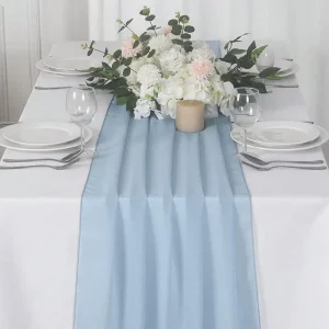 Light Blue Table Runner Wedding Decorative Table Runner Party Table Runner (1 Piece)