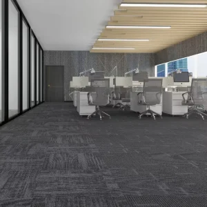 Light Grey Carpet Tiles Washable Acoustic Waterproof Self Adhesive Black 50X50 Carpet Tiles