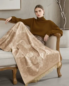 Light Luxury Blanket Tassel Edge Simple and High end Soft and Comfortable Artistic Decoration
