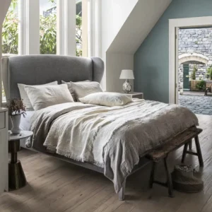 Light Luxury Crinkle Enzyme Finish 4pcs Duvet Set Custom Size Private Label Home Textile Linen Bedding