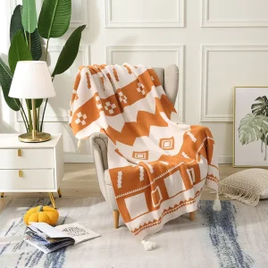 Light Luxury Knitted Bed Blanket Bohemia Throw Blanket for Sofa Office Camping