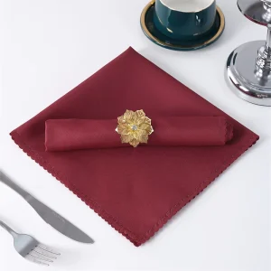 Light Luxury Polyester Fabric Dinner Napkin Solid Color Square Plain Napkins Table Napkin Cloth for Wedding Decoration Supplies