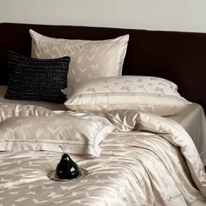 Light Luxury Style Thick Woven Embossed Jacquard Tens Cotton Four piece Set High grade Girl’s Bedding Quilt Cover Bed Sheet