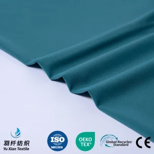 Lightweight Breathable High Stretch 76% Nylon 24% Spandex Fabric Moisture Wicking Summer Activewear Factory