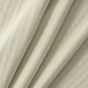 Lightweight Breathable Knitted Stretch Jacquard Embossed Fabric Plain Dyed for Home Textile Use