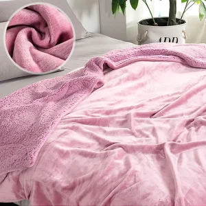 Lightweight Cozy Sherpa Fleece Blanket for Winter Use Machine Washable for Couch Sofa Bed