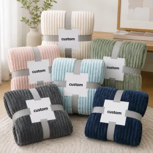 Lightweight Cozy Strip Blankets for Winter Adults Sofa Beds