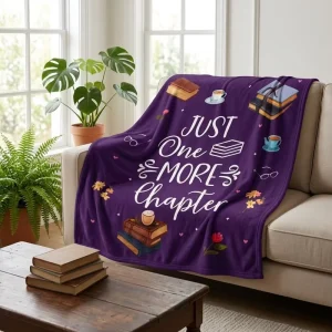 Lightweight Custom Letter Print Decorative Blanket Line Dry Care for Women and Teen Girls Bedroom Living Room Use