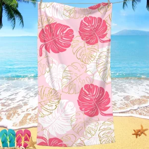 Lightweight Floral Pattern Quick Dry MicroFibre Personalized Sand Free Modern Style All Season Beach Towels