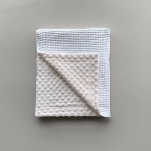 Lightweight Kids’ Bedding Baby Waffle Minky Dot Stroller Crib Swaddle Blanket Toddler Lounge DreamThrow Cover Blankets
