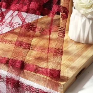 Lightweight Knitted Lace Style Animal Pattern 30GSM Polyester Mesh Fabric Soft Sheer Breathable for Women Dresses Skirts Tulle