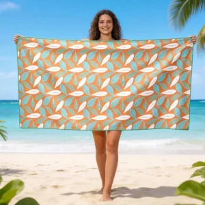 Lightweight Luxury Adult Kids Personalized Design Oversized Sand Resistant Microfiber Beach Towels