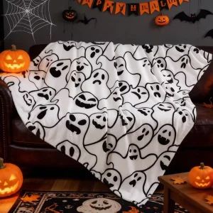 Lightweight Polyester Flannel Modern Minimalist Four-season Cartoon Anime Digital Print Home Throw