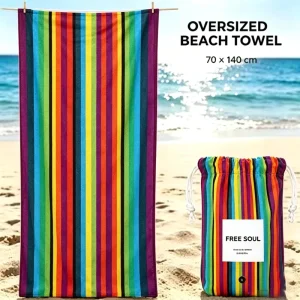 Lightweight Quick Dry Microfiber Beach Towel with Carry Bag Compact Double Sided Suede Personalized Printed Towel