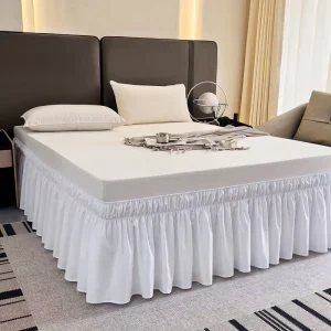 Lightweight Ruffled Bed Skirt Classic Style Soft and Stylish 100% Microfiber 40cm