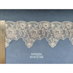 Lightweight Sheer Embroidered Polyester Knitted Fabric Narrow Stripe Pattern Customizable Weight Wedding Dress Girls Boys
