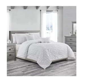 Lightweight Soft Comforter 8 Piece Stripes Seersucker Bed Sheets Bedding Set