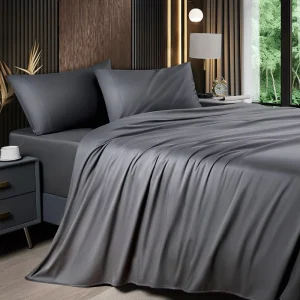 Lightweight Soft Easy Care Double Bed Sheet Bedding Set Microfiber 4-Piece Bed Sheet